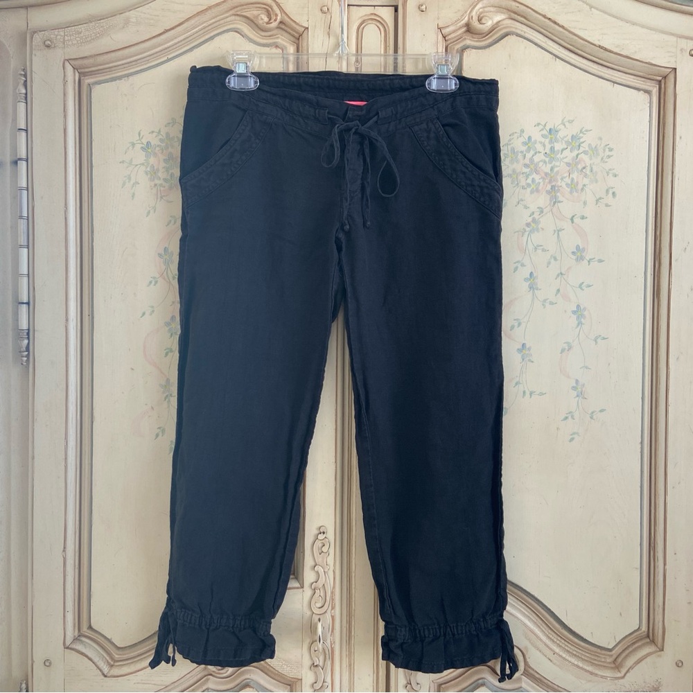 JUICY COUTURE Vintage black capris with drawstring